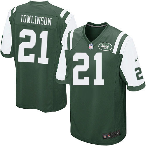 Men's Game LaDainian Tomlinson Nike Jersey Green Home - #21 NFL New York Jets